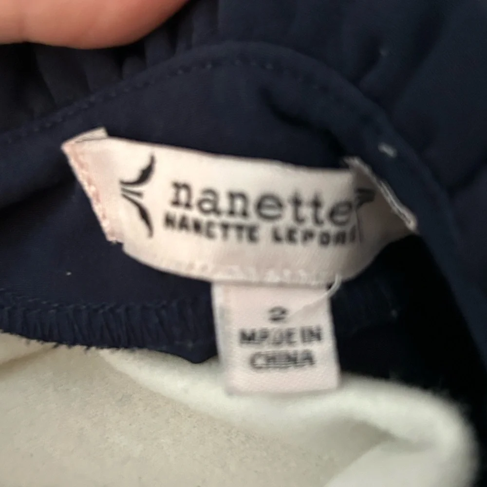 Nanette Lepore Navy Blue Wrap Style Dress -Size 2 - Picture 9 of 10